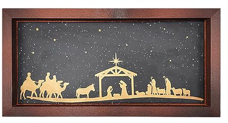 Letrero de Madera de Jesús de Navidad - Marco de Fotos Decorativo para el hogar de Mesa - Marco de Fotos navideño para el espíritu navideño