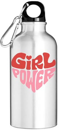 Atspauda Girl Power Gourde touristique en forme de cœur Rouge/rose
