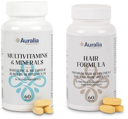 Bariatric Multivitamins & Hair with Iron & Calcium + Minerals 1 PER Day Vitamins Gastric Bypass Sleeve Supplements 60 Tablets (2-Month Supply)