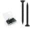 BOUMVID Vis Placo à Fixation Rapide M3.5 x 40 mm, 25 Pièces Vis Phosphatées Pour Plaque de Plâtre Sur Profilé en Acier Pour Cloisons Sèches, Vis Noires Tête en Trompette Pour Cloisons Sèches