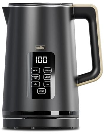 1.7L Black 3000W Rapid Boil Digital Kettle with Temperature Control, Cordless Design Variable Temperature, Quiet & Fast Boil Kettle, BPA-Free Electric Kettle with Filter, LED Display & Auto Shut-Off