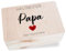 Erinnerungsbox - Personalisierbare Holzkiste mit Weltbester Papa | Geschenkidee für Papa | Weihnachten Vatertag Geburtstag - 30 x 20 x 14 - Holz - Box Bester Spruch der Beste