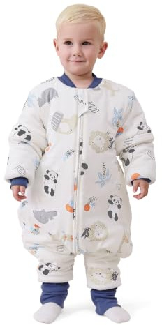 MlKAFEN Baby Schlafsack Langarm mit fuBen 3,5 tog, Winter babyhöhe 75-85cm