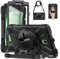 Gerutek Funda Anticaída para Samsung Galaxy Tab Active 5 2024 / Active 3 2020, 8 Pulgadas, Funda Resistente con Protector de Pantalla, Soporte 360° Giratorio, Correa de Mano/Hombro, Portalápiz, Negro