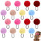 Giantree 16 Stück Pom Pom Haargummi Ball, Mädchen Flauschige Elastische Stirnbänder, Pom Pom Stirnbänder Niedliche Pferdeschwanz Halter für Frauen Mädchen Kinder Kleinkind Haarschmuck