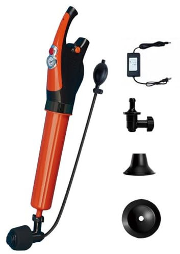 Hochdruck-Luftablass-Blaster-Pumpe – Elektrische Toiletten-Pistole für verstopfte Badezimmer, Badewanne, Waschbecken, Bodenablauf – pneumatische Dredge-Ausrüstung