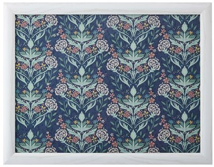 Creative Tops Floral Print Lap Tablet avec Coussin, Pouf Rembourré, Portable Lap Desk, Bureau Laptop Tablet 44cm x 34cm x 6cm