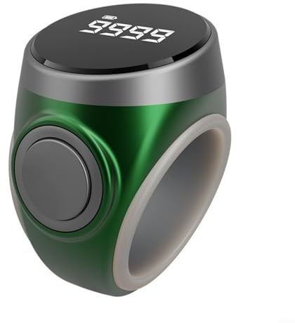 Intelligenter Ringzähler mit LCD-Display, verstellbares Silikonband (18/20/22 mm), Typ-C wiederaufladbar, selbstsichernde Präzisionstaste für genaues Zählen, 5 Farben (grün/rot/schwarz/pink/lila