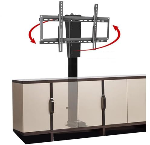 DRFGNF Supporto TV motorizzato con Telecomando, Supporto TV da soffitto con Rotazione Manuale a 360° per la Maggior Parte dei televisori e Monitor a Schermo Piatto da 32-70 poll