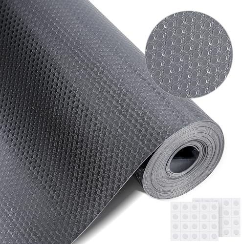 moinkerin Schubladenmatte 40 × 600 cm, 450 g/m² Starke PEVA, rutschfest | Antirutschmatte Wasserfest, Zuschneidbar, Nicht Klebend für Küchenschränke, Regale, Schubladen & Kühlschrank