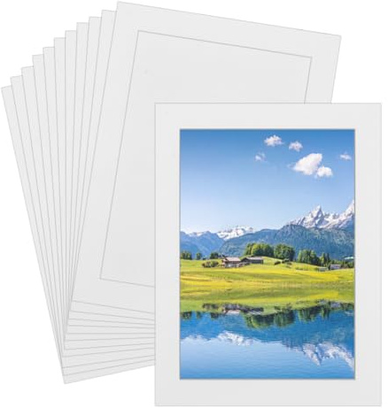 OLYCRAFT 12 Set A4 Papierrahmen Für Zeichnungen Weiße Papier Fotorahmen Bilderrahmen Aus Karton Mit Folie A4 Karton Fotorahmen Für 19.9x28.5cm Bilder Und Dokumente Zur Wanddekoration