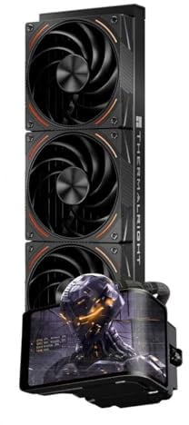 TR Thermalright Wonder Vision 360 Turbo ARGB Black Liquid CPU Cooler,6.67’’ 3D Curved Screen with 2400x1080 Resolution-Magnetic,360mm Aio,for AM5,LGA1851/1700