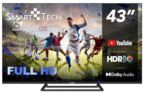 Smart Tech TV LED Full HD 43' (108 cm) Smart TV Web OS-43FW01V3- Molotov, Netflix, Prime Video, 3xHDMI - 2xUSB -Dolby Audio