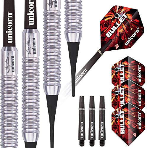 Unicorn Bullet Gary Anderson Soft Dart, Edelstahl, Silber, 16g