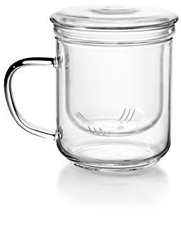 IBILI - Taza de té con filtro Salvia, 0.4 litros, Borosilicato