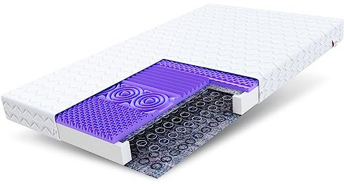 FDM ALBA Kindermatratze 90 x 200 Bonell-Federkernmatratze 13 cm Höhe H2 (Mittelweich) Härtegrad Babymatratze Polyuretanschaum HR-Schaum Kinderbettmatratze