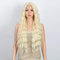 DÉBUT Lace Front Perücke 75 cm Wasserwelle Super lange Perücke 5% Brasilianisches Reines Echthaar und 95% Hitzebeständige Synthetische Mischung Perücke 240g 12 cm Spitzenscheitel (75 cm,Blond)