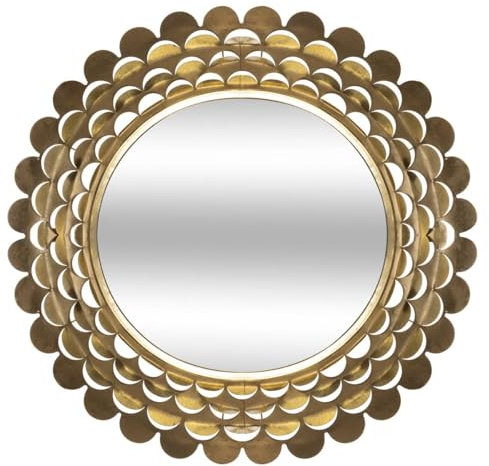 Atmosphera - Miroir Fleur - métal doré D91 cm