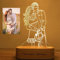 2 Farben Nachttischlampe Personifizierte Foto 3D Nachtlampe LED Nachtlicht Dekoration Acryl für Kinderzimmer Wohnzimmer USB Kabel zum Kinder Geschenk (F, 2 color)