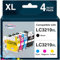 Paeolos LC3219XL Patronen Kompatibel für Brother LC3217 LC-3219 LC 3217 Druckerpatronen für Brother MFC-J5330DW MFC-J5730DW MFC-J5335DW MFC-J6930DW MFC-J6530DW MFC-J5930DW MFC-J6935DW (4er-Pack)