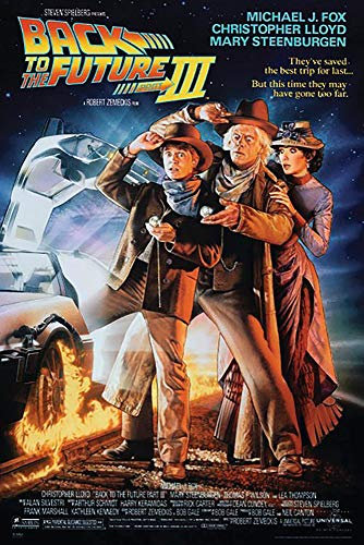 Close Up Zurück in die Zukunft III Poster (61cm x 91,5cm) + 2 St. Schwarze Posterleisten mit Aufhängung