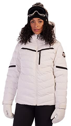 Spyder Damen Brisk synthetische Daunen-Skijacke Daunenjacke, Weiß, Schwarz, Medium