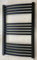 Greened House Milano Black Heated Curved Towel Rail 500mm W x 800mm H Central Heating Towel Radiator