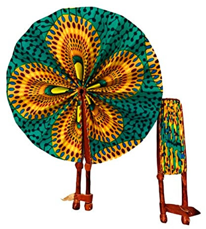 Motherland Fans: African Ankara Print Handheld Folding Hand Fan