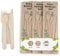BIOZOYG Set cubiertos de madera cuchillos y tenedores y servilletas 16cm I recubrimiento ecológico I Para comedores y fiestas I biodegradable y libre de plástico I 250 unidades
