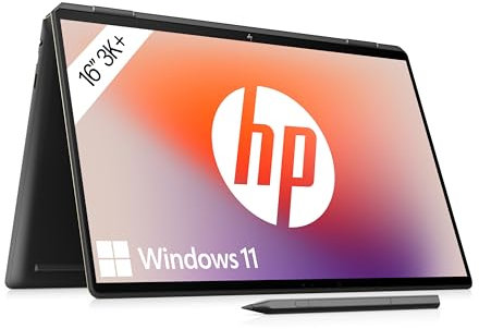 HP Spectre x360 2-in-1 Laptop | 16 3K+ IPS-Touchscreen | Intel Core i7-12700H (Intel Evo) | 16 GB DDR4 RAM | 1 TB SSD | Intel Iris Xe | Windows 11 | QWERTZ | Blau | mit HP Pen & Lederhülle