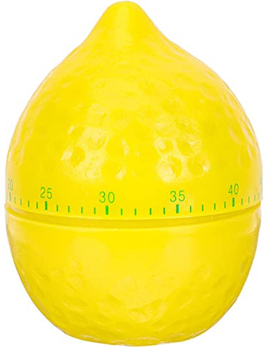 HEMOTON Eieruhr Küchentimer Zitrone Figur Mechanischer Timer Küchenwecker Erinnerung zum Küche Kochen Backen Studieren Spielen Outdoor Innen Wohnzimmer Deko