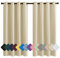 MENGH Gardinen Ösenschals Blickdicht Thermo Schalldämmend, für Schlafzimmer Kinderzimmer Wohnzimmer Beige 1 Stück, 160x200cm(HxB)