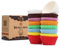 Moldes Magdalenas Papel Mini,400 Piezas,Pergamino Antiadherente de Grado Alimenticio,Moldes Papel Magdalenas 8 colores diferentes, 3,5 x 2,4 x 5 CM