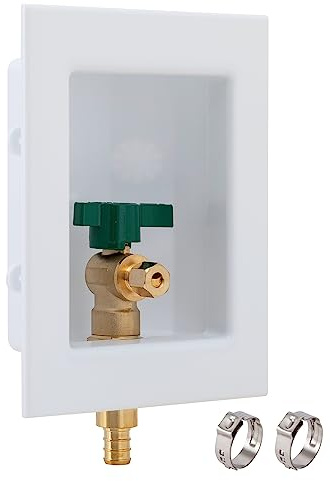 SUNGATOR PEX Ice Maker Outlet Box, 1/2 PEX Inlet x 1/4 OD Comp Outlet