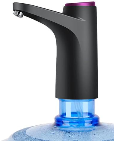 Agatige Distributeur d'eau Pompe Automatique, 4W 1200mAh Pompe Bouteille a Eau Potable Pompe Distributeur Eau pour Bouteilles de 5,8,10,12,13 et 20 litres