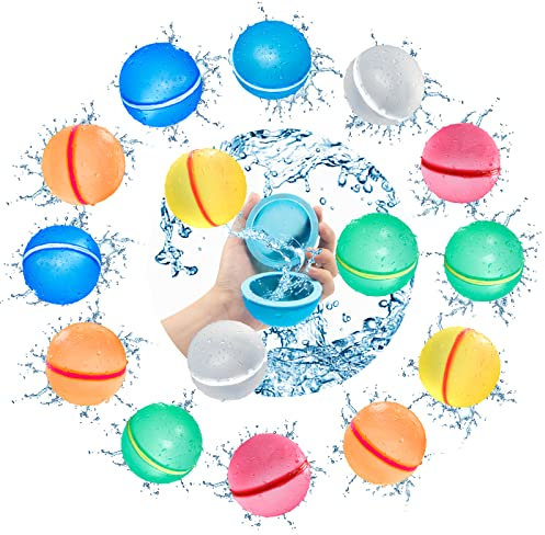 Wiederverwendbare Silikon-Wasserballons selbstdichtende Wasserballons für Kinder schnell füllen Wasserbomben für Splash Game Pool Spielzeug im Freien Spielzeug für Kinder Sommer Spaß Aktivität 15Stück