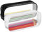 HORJOR Trousse Transparente Scolaire Trousses à Crayons Transparent PVC Grande Capacité Trousse Scolaire De Maquillage pour Enfants, Adultes et Scolaires 2 Pièces