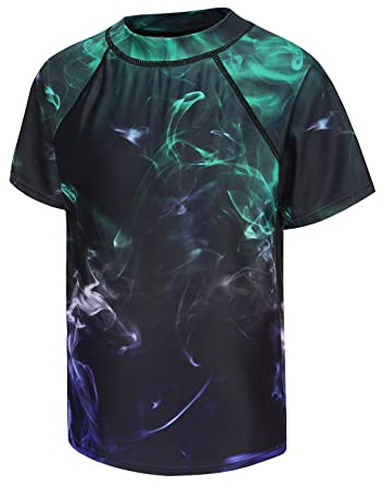 Aisyee Badeshirt Jungen UV Shirt Kinder Schwimmshirt 152 158/13-14 Jahre