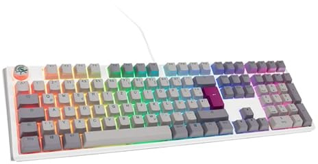 Ducky One 3 Mist Grey Gaming Tastatur, RGB LED - MX-Blue