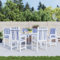 JUNZAI Niedriglehner-Auflagen 6 STK. Blau & Weiß Gestreift Stoff Liegenauflage, Auflage Gartenliege, Sitzkissen Gartenmöbel, Bankauflage, Stuhlauflage Für Hochlehner, Sitzauflagen - 361321