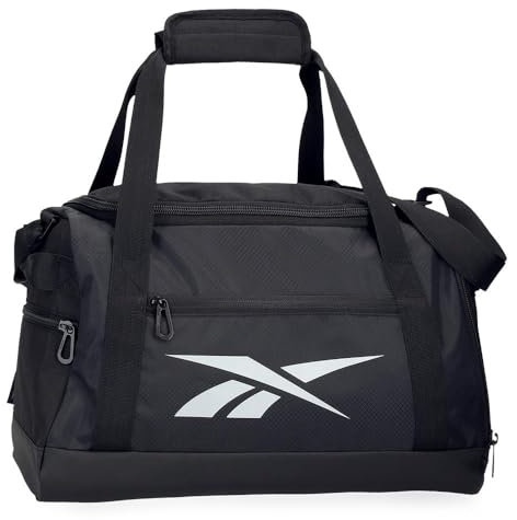 Reebok Wayland Reisetasche, Schwarz, 40 x 25 x 20 cm, Polyester, 20 l, Schwarz, Talla única, Reisetasche