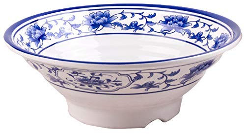 Vajilla tradicional china de porcelana de imitación azul y blanca, cuencos y platos de porcelana antigua, vajilla saludable y duradera (E 268/7)