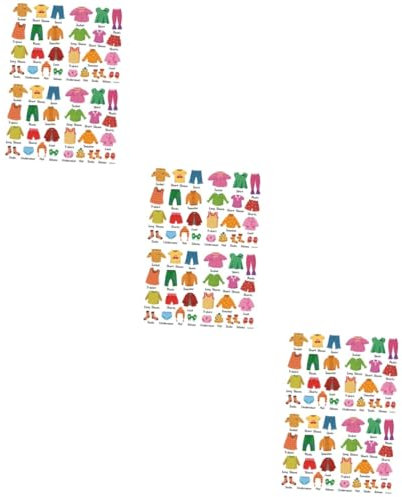 Toyvian 3 Sätze kleiderschrank aufkleber Schubladenetiketten Aufkleber für Kommode kinderzimmer sticker abziehbar Schminktisch Kinderkommode Kleidungsklassifizierungsetiketten Mädchen Krug