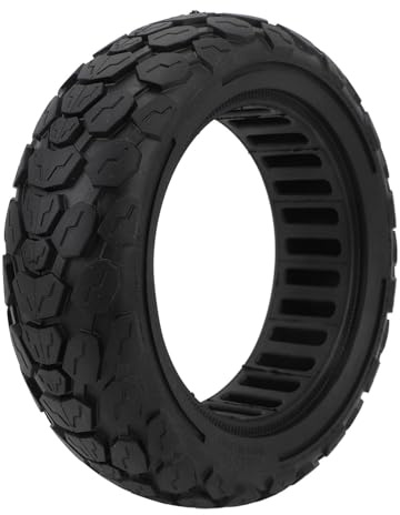 Fockety Solid Tire, 10x2.75 Honeycomb Electric Scooter Tire, Puncture Proof Off Road, Front or Rear Replacement