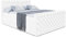 ALTDECOR Boxspringbett mit H3 Matratze-Bonellfederung, H4 Multipocket-Matratze (20 cm hoch) PUR, Topper (5 cm hoch), Polsterbett mit Kopfteil und Bettkasten -BOXI8-Z King -120x200 -Weiß Kunstleder