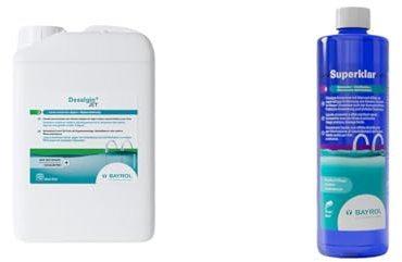 BAYROL Desalgin Jet 3 L - schaumfreies Antialgen-Konzentrat & Superklar 0,5L - Klarmacher Poolwasser flüssig für Pool