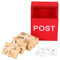 PHENOFICE 1 Satz Puppenhaus Briefkasten Mini-briefkasten Mini-Mailbox-Modell Dekorativer Kleiner Briefkasten Mini-päckchen-Dekoration Miniatur-päckchen- Modell Für Puppenhausmöbel Holz