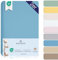 BARBONS Spannbettlaken für Baby/Kinderbett - 100% Jersey-Baumwolle Oeko-TEX Standard 100 Zertifiziert 60x120cm Bettlaken für Babybett (Hellblau - 2er)