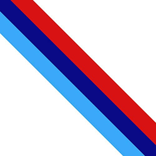 NewL Adesivo in vinile resistente, 7,5 cm × 300 cm, motivo a strisce colorate M per cofano laterale rally racing motorsport (adesivo a strisce di colore M)