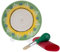 Ceramic Garlic Grater Plate - Handmade 4 Pcs Press - Natural Grinder - Decorative Mincer - Ginger, Cheese Grater - Hand Dish (Green)